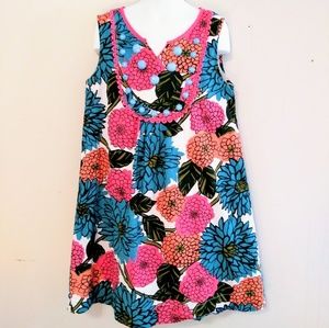 Mini Boden 9-10y Chrysanthemum Beaded Shift Dress